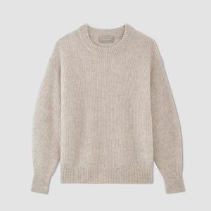 Everlane The Alpaca Crew Sweater in Almond